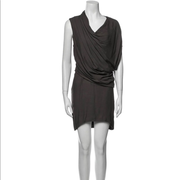 HELMUT LANG black Cowl Neck Mini Dress - Picture 2 of 5